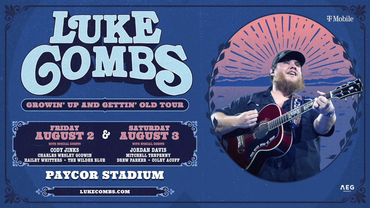 Luke Combs Is Bringing Up His Growin' Up And Gettin' Old Tour To Paycor